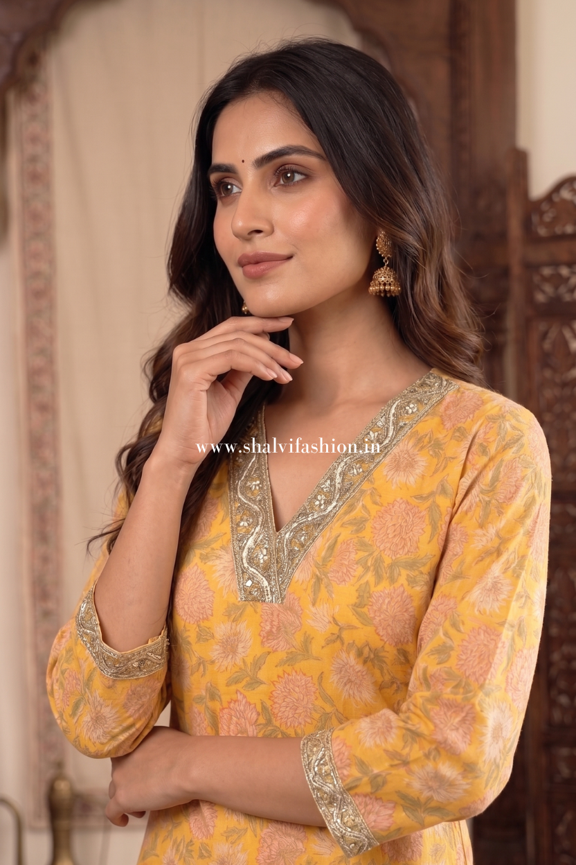 Shop hand block printed kota suits online shopping (FKDS07)