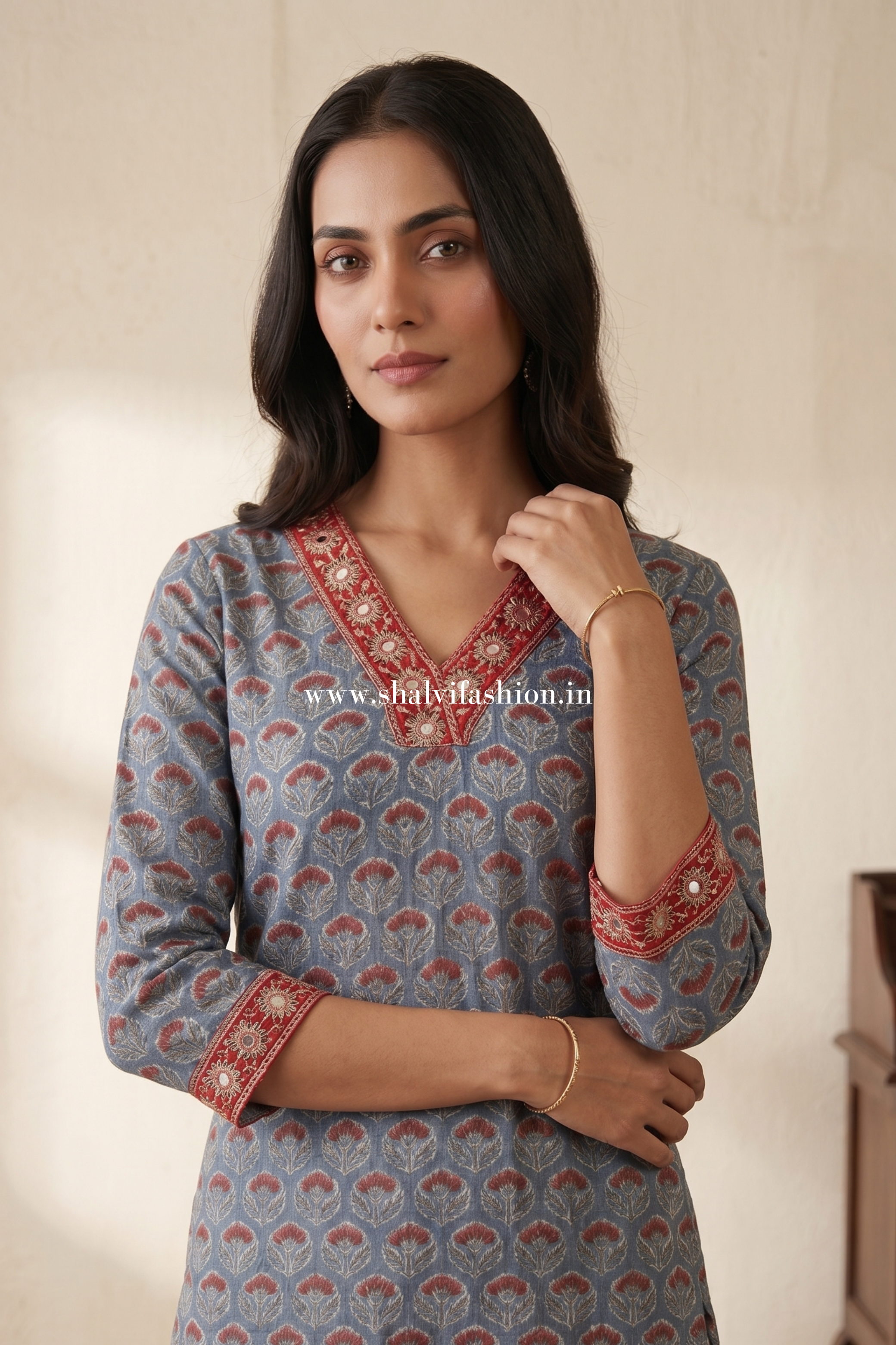 Shop block printed kota doria stitched suits (FKDS11)