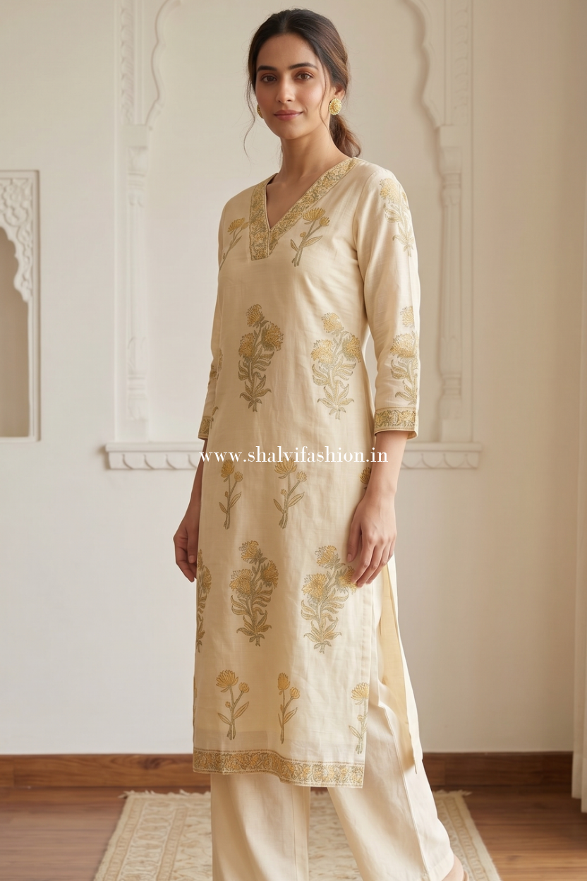 Shop hand block printed kota doria suits (FKDS24)