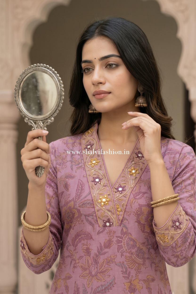 Shop hand block print kota doria suits online (FKDS40)