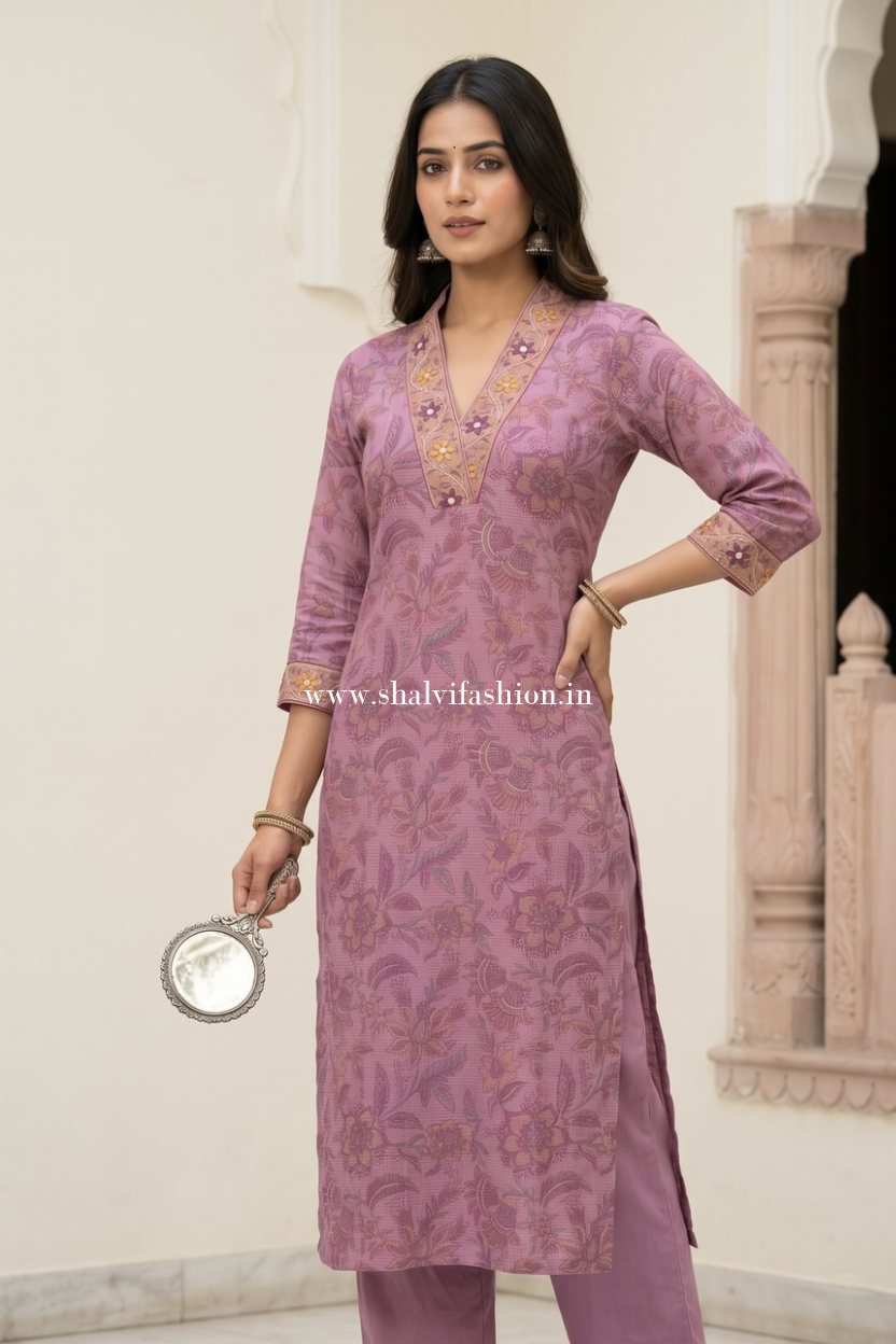 Shop hand block print kota doria suits online (FKDS40)