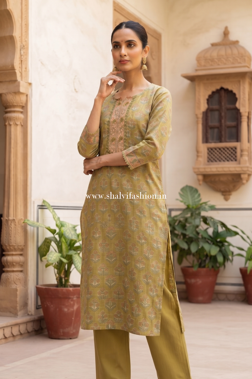 Shop block printed kota doria suits in jaipur (FKDS41)