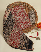 Shop unstitched hand work chanderi silk suit sets in jaipur (GOTA29)
