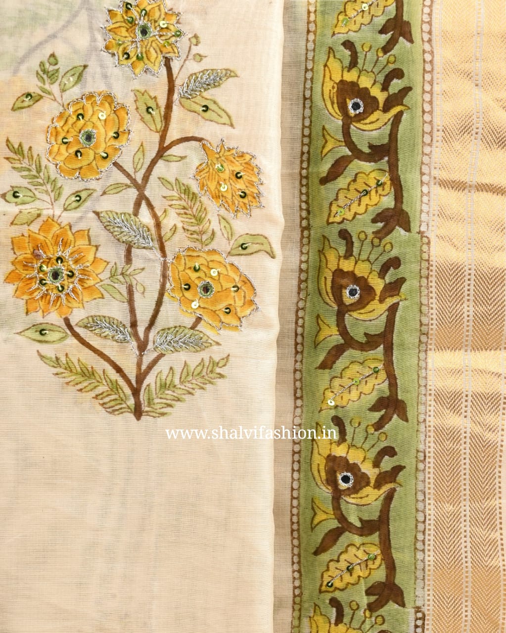 Shop aari hand work maheshwari silk suits online (GOTA65)