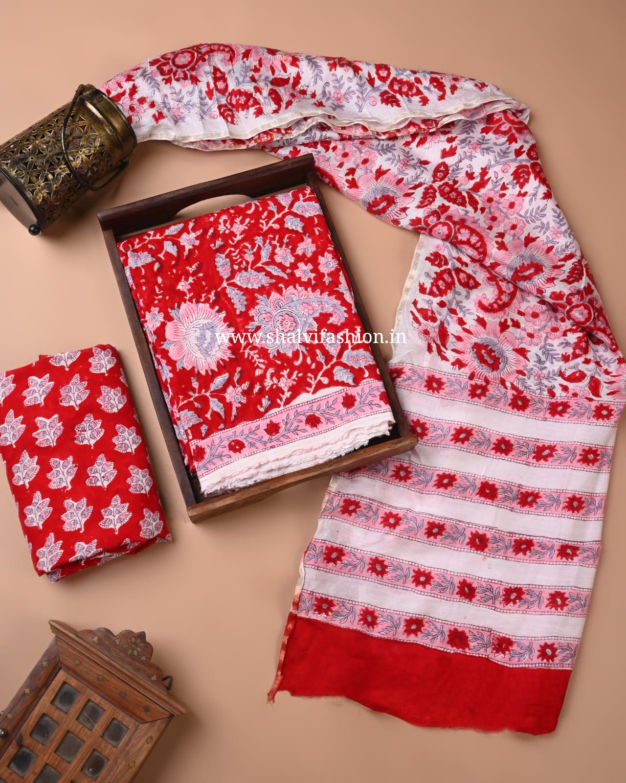 Shop jaipuri printed muslin silk suits online shopping (MAS03)