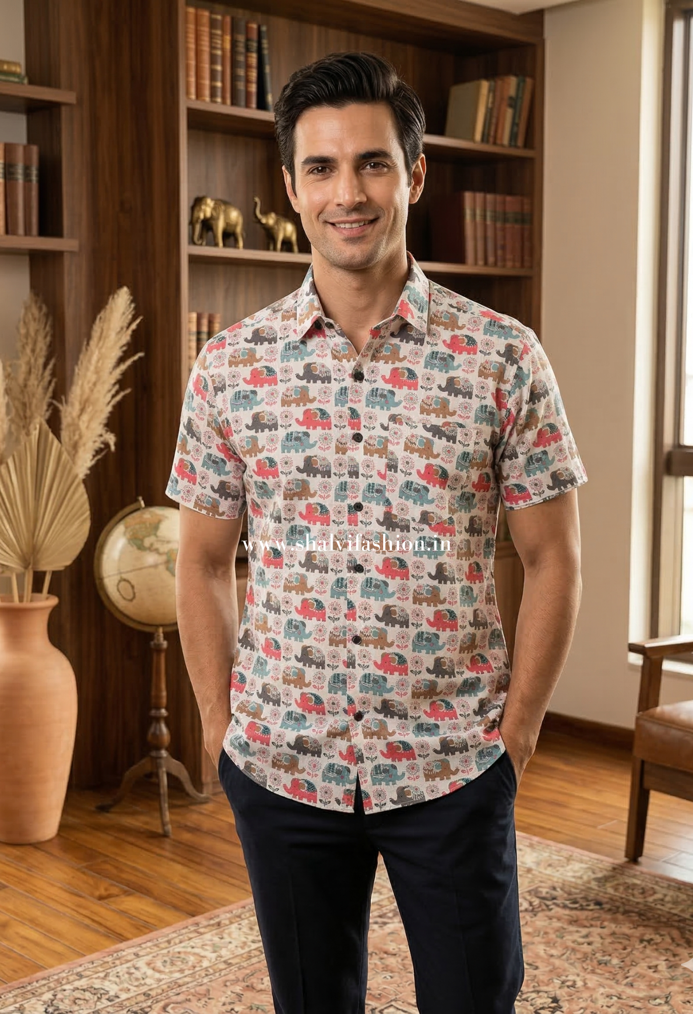 Shop cotton jaipuri print men shirts (MCH03)