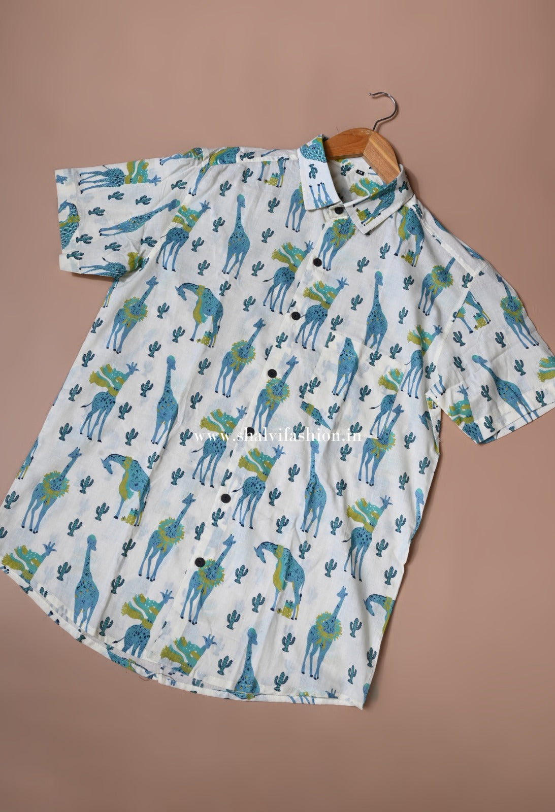 Shop sanganeri print pure cotton men's shirt in jaipur (MCH07)