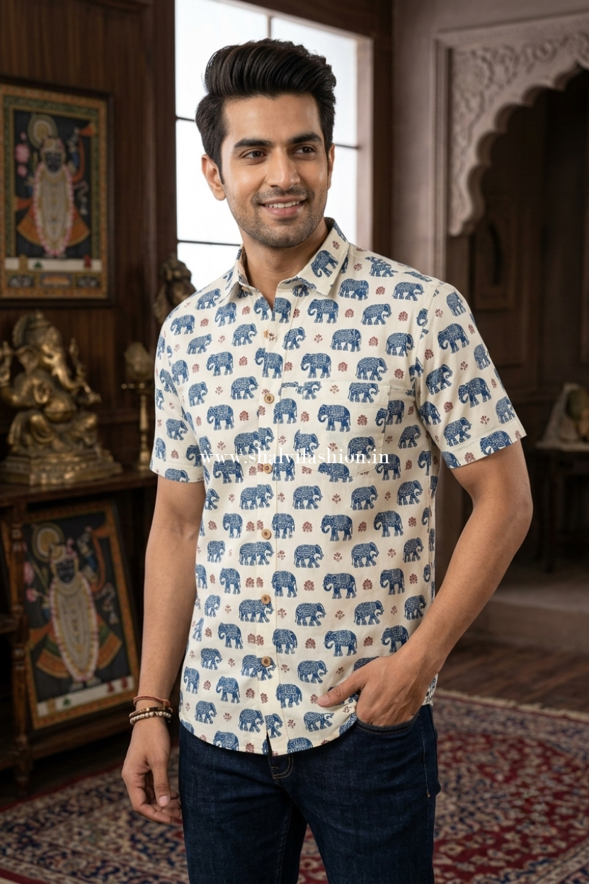 Shop jaipuri print cotton shirts online shopping (MCH25)