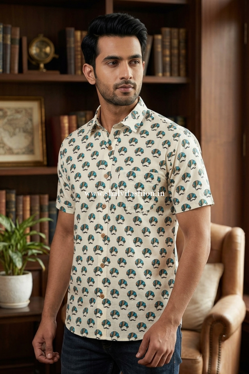 Shop sanganeri print cotton shirts online (MCH28)