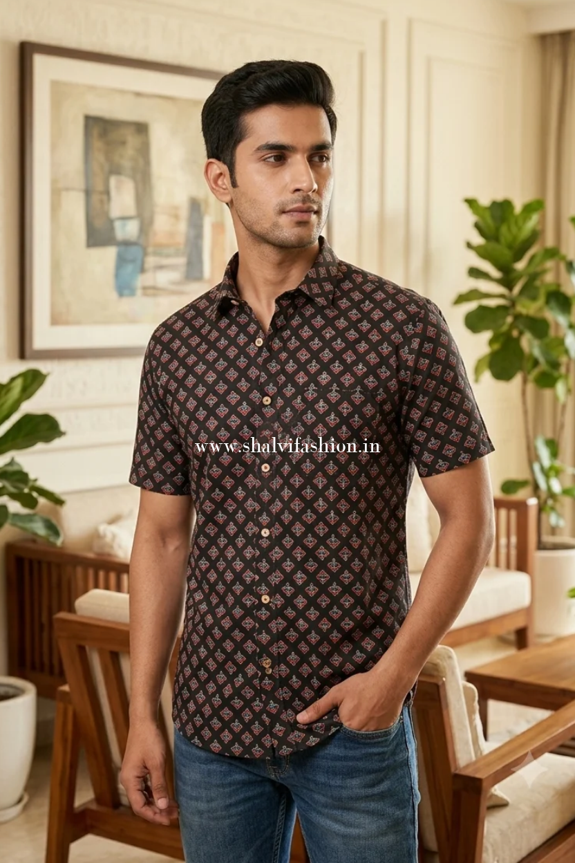 Shop jaipuri print cotton shirts for men (MCH29)
