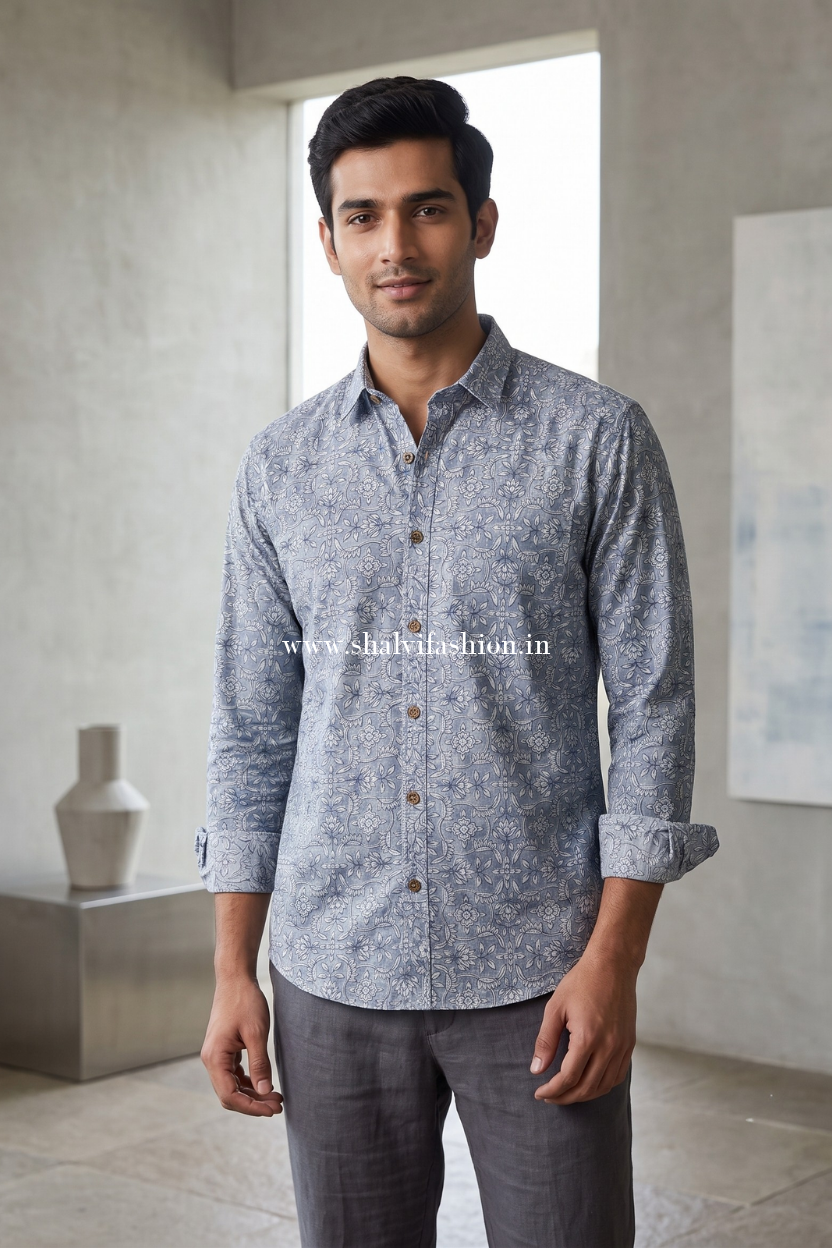 Shop printed pure cotton shirts online shopping (MCH46)