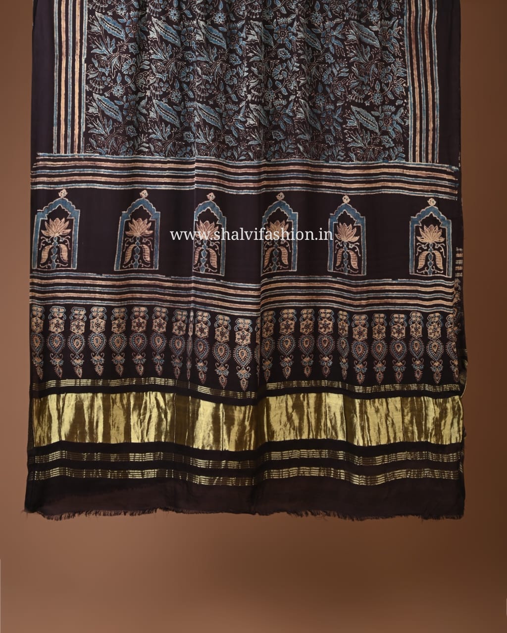 Shop ajrak print modal suit set with pure lagdipatta dupatta online (MOD151)