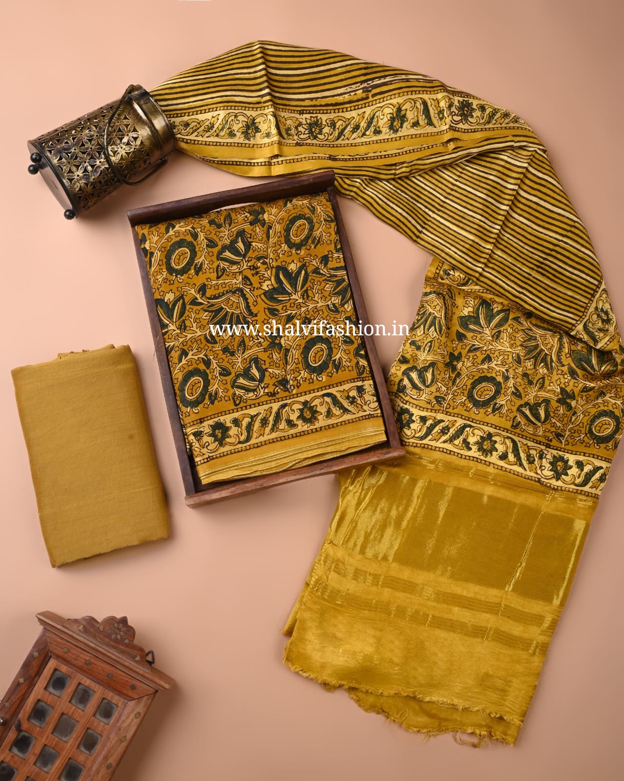 Shop unstitched ajrak print modal silk suits (MOD158)