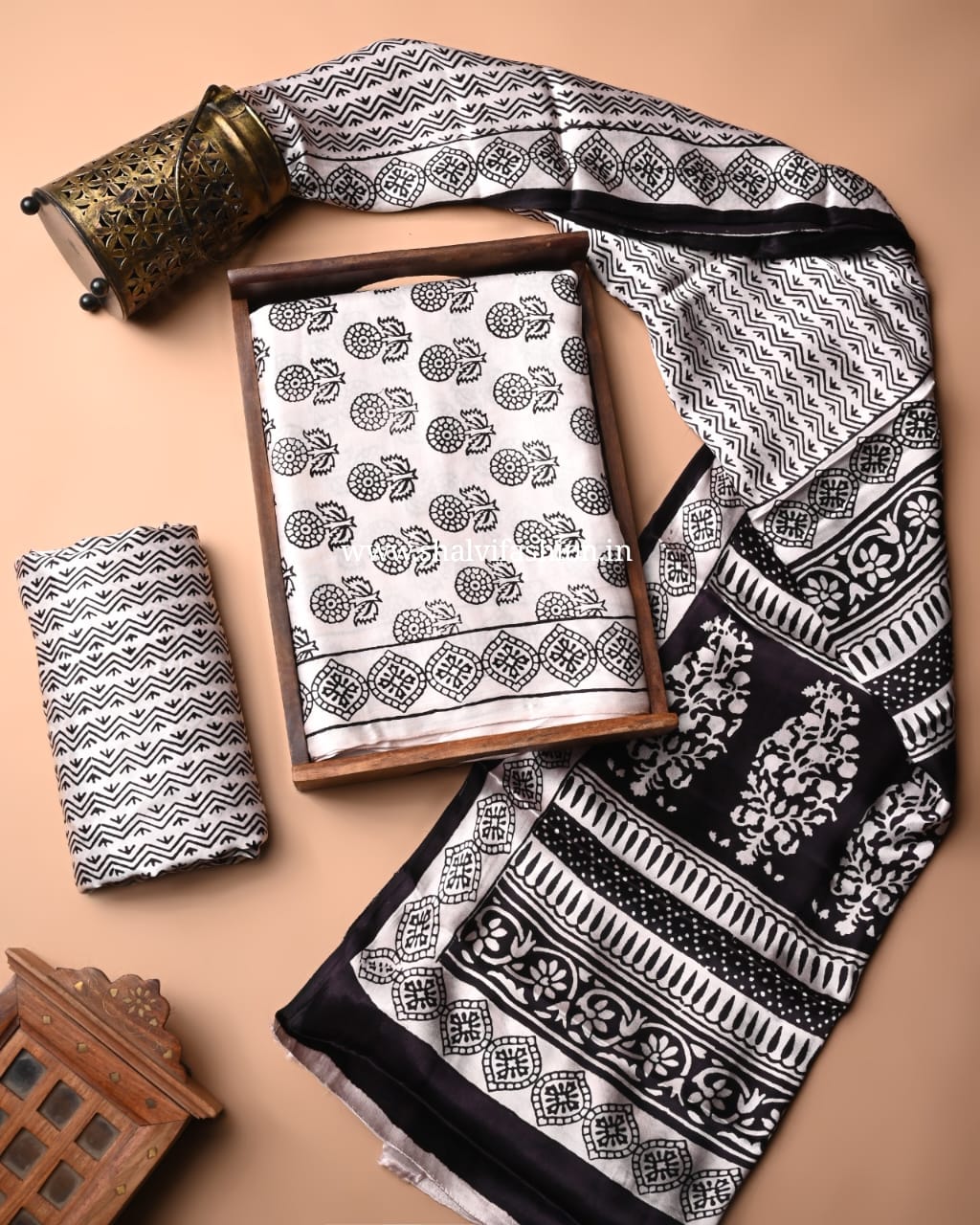 Shop bagh printed modal silk suits in jaipur (MOD49)