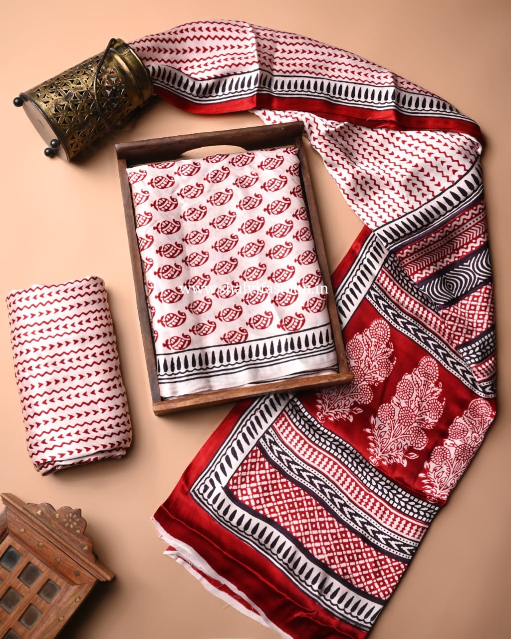 Shop bagh printed modal silk suits online (MOD64)
