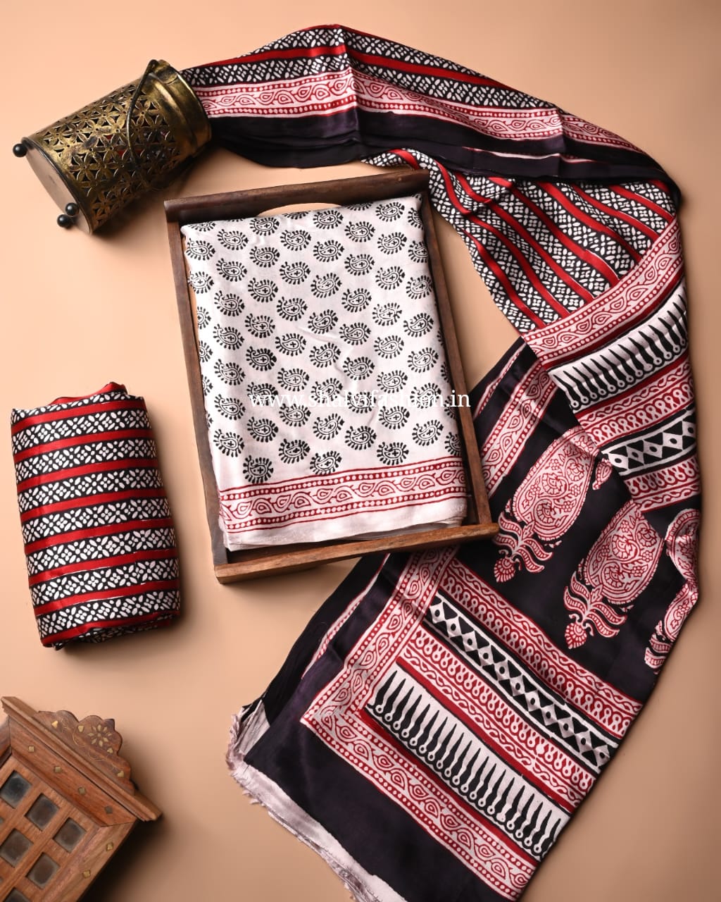 Shop bagh print modal silk suit sets (MOD65)