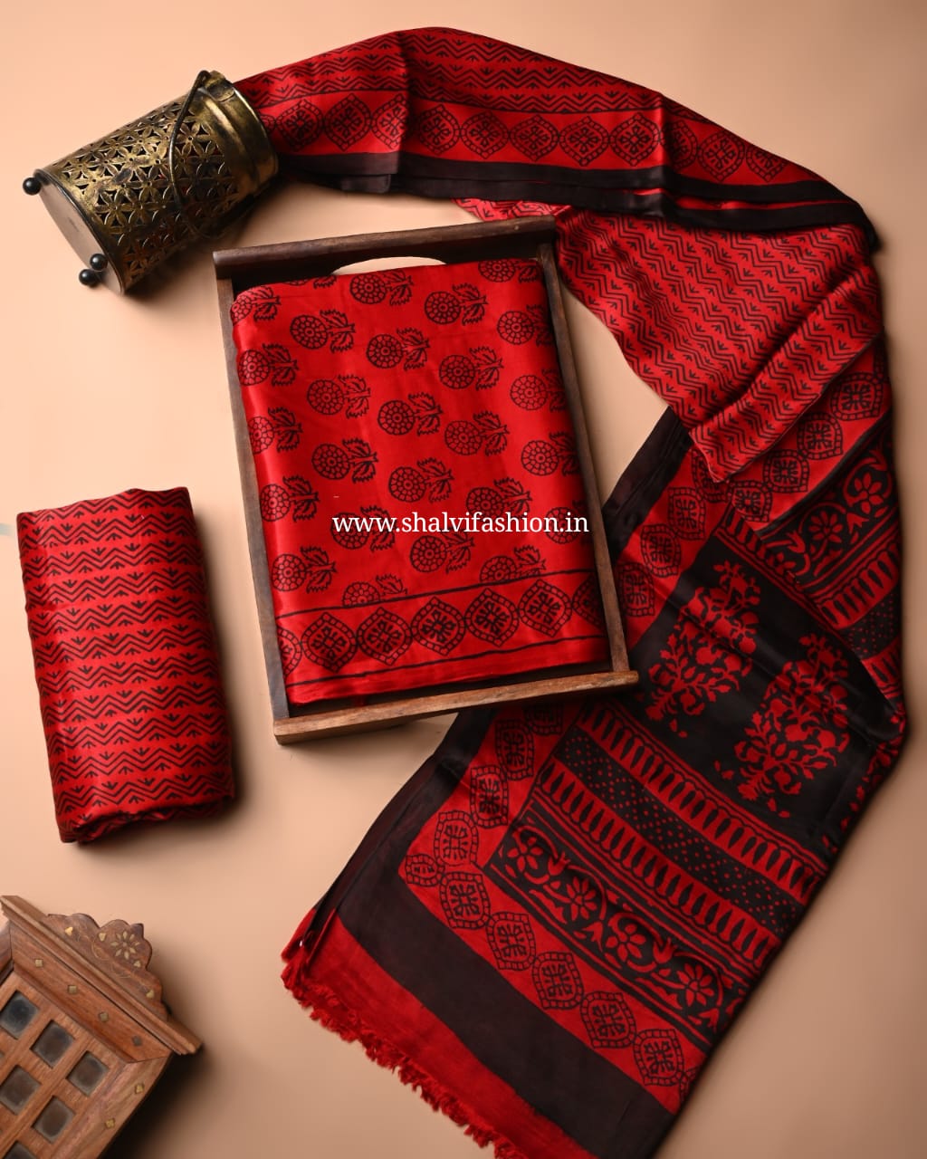 Shop bagh print modal silk suits (MOD82)