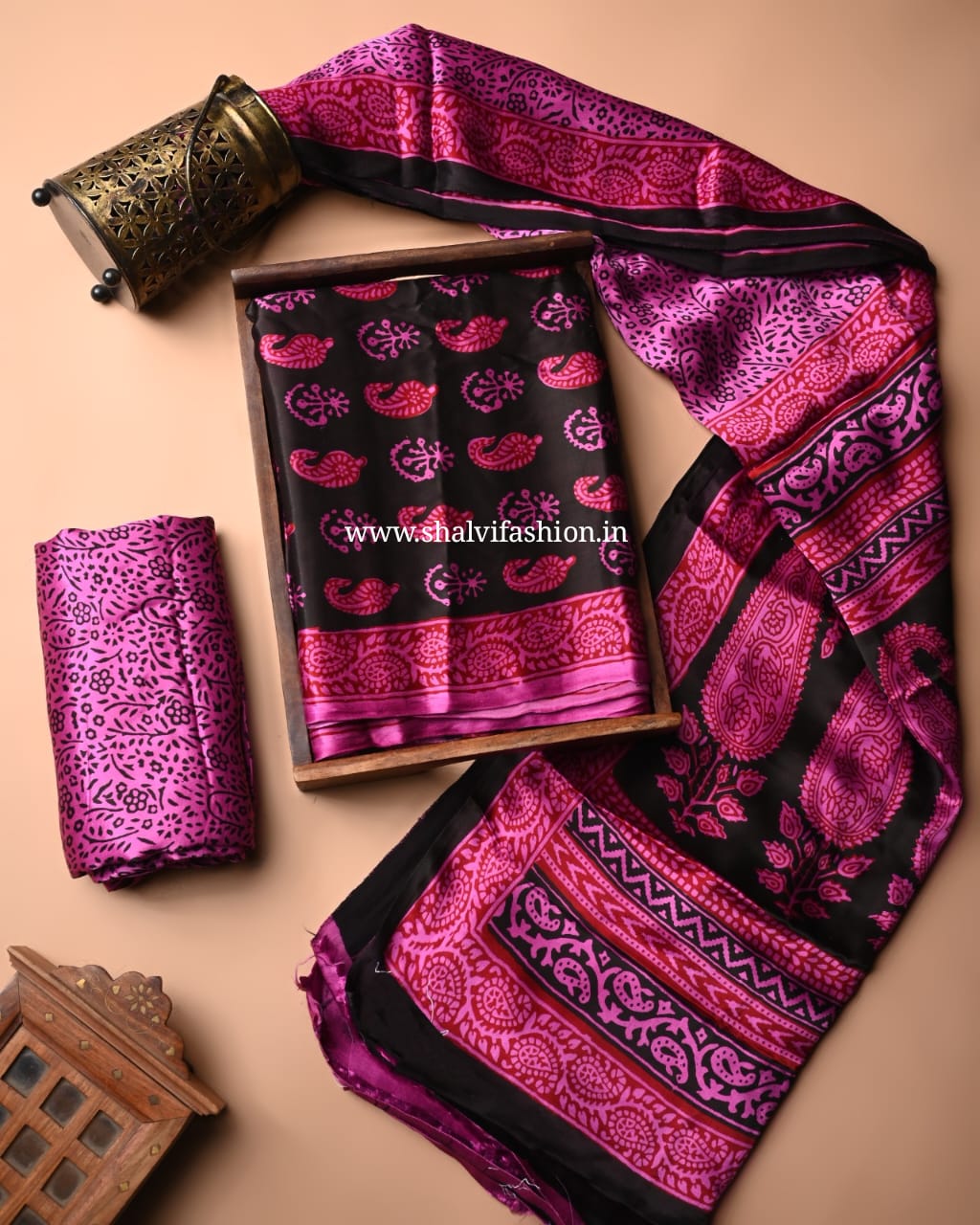 Shop bagh print modal silk suits online (MOD87)