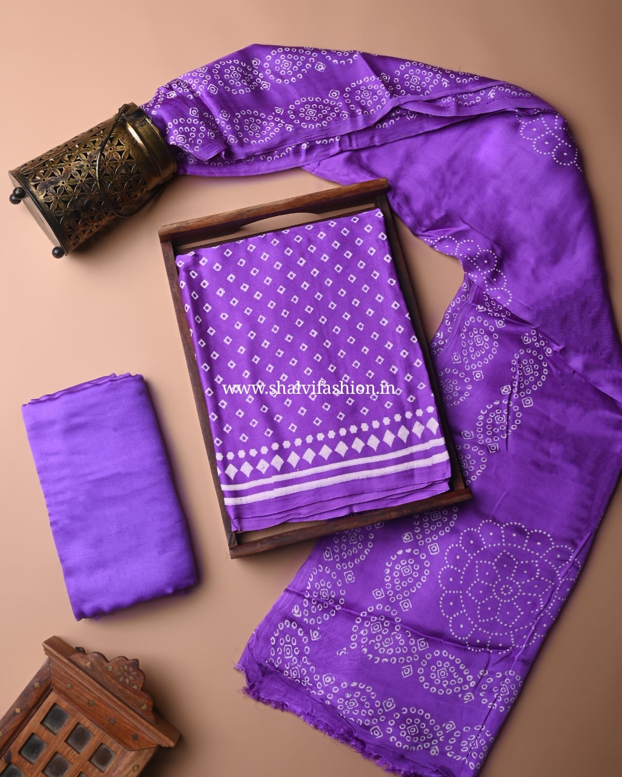 Shop unstitched block print modal silk suits in jaipur (MOD93)