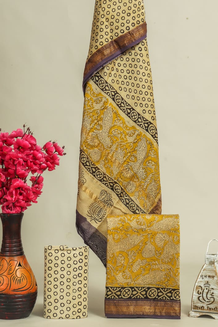 Shop unstitched bagru printed maheshwari suits (MSL04)