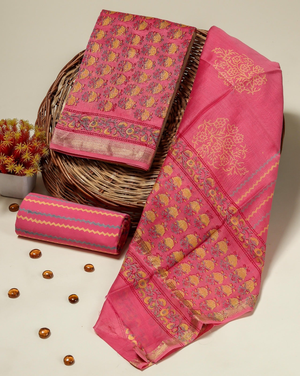 Shop jaipuri print maheshwari silk suits online shopping (MSL151)