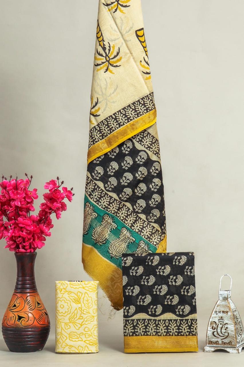 Shop bagru print maheshwari silk suits online (MSL187)