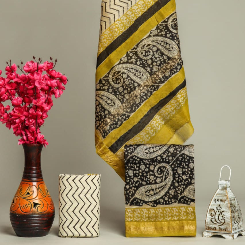 Shop bagru print maheshwari silk suits online shopping (MSL193)