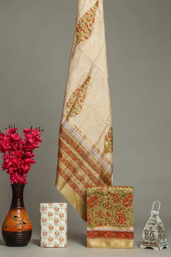 Shop traditional block print maheshwari silk suits (MSL233)