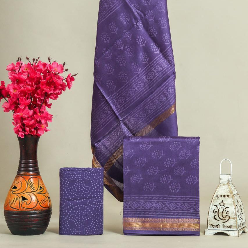 Shop block printed maheshwari suits in jaipur (MSL281)