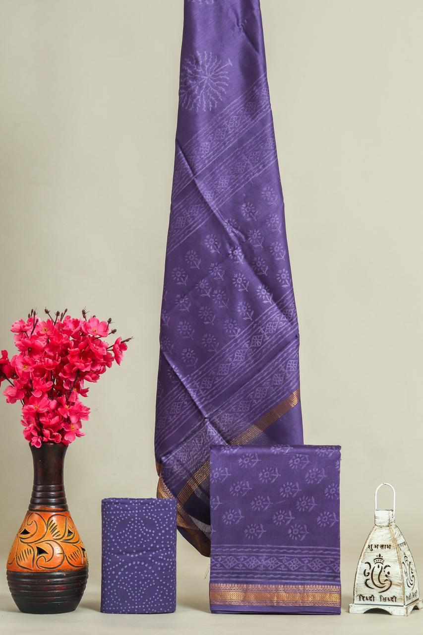 Shop block printed maheshwari suits in jaipur (MSL281)