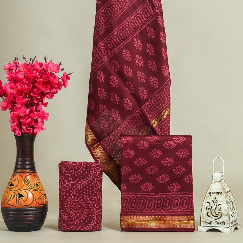 Shop block printed maheshwari suits online shopping (MSL286)