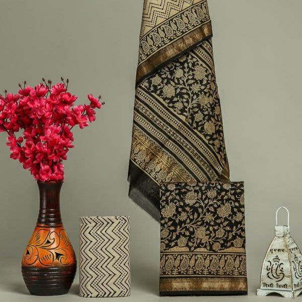 Shop hand block print majesjhwari silk suits online (MSL302)