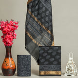 Shop unstitched block print maheshwari silk suits online (MSL327)