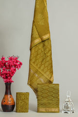Shop unstitched block printed maheswari silk suits in jaipur (MSL338)