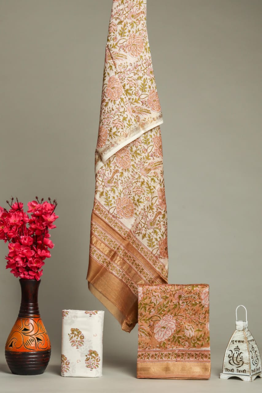 Shop traditional block print maheshwari silk suits (MSL352)