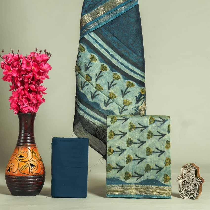 Shop vanaspati printed maheshwari silk suits (MSL362)