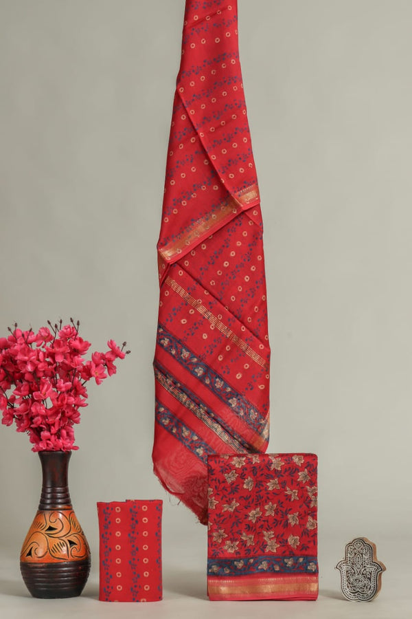Shop jaipuri print maheshwari silk suits online shopping (MSL367)