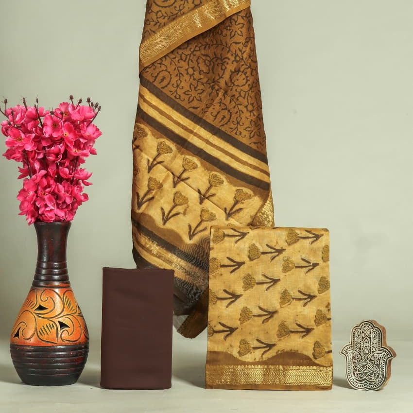Shop vanaspati print maheshwari silk suits in jaipur (MSL387)