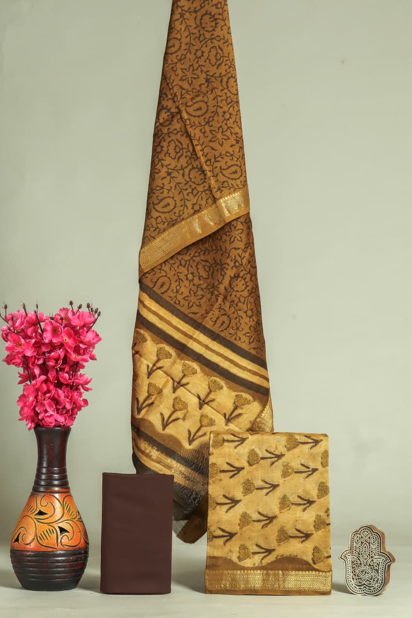 Shop vanaspati print maheshwari silk suits in jaipur (MSL387)