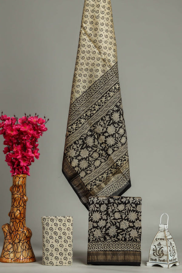 Shop bagru print maheshwari silk suits online (MSL40)