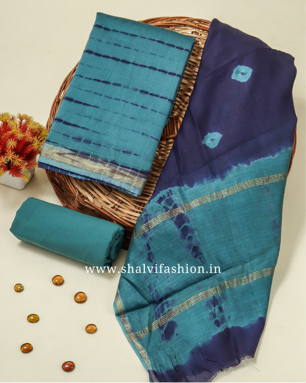 Shop hand block print maheshwri silk suits online (MSL412)