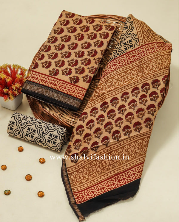 Shop bagru printed maheshwari silk suits online shopping (MSL430)