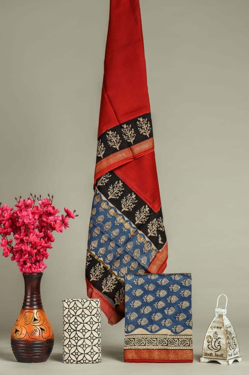 Shop unstitched maheshwari silk suits online (MSL438) 