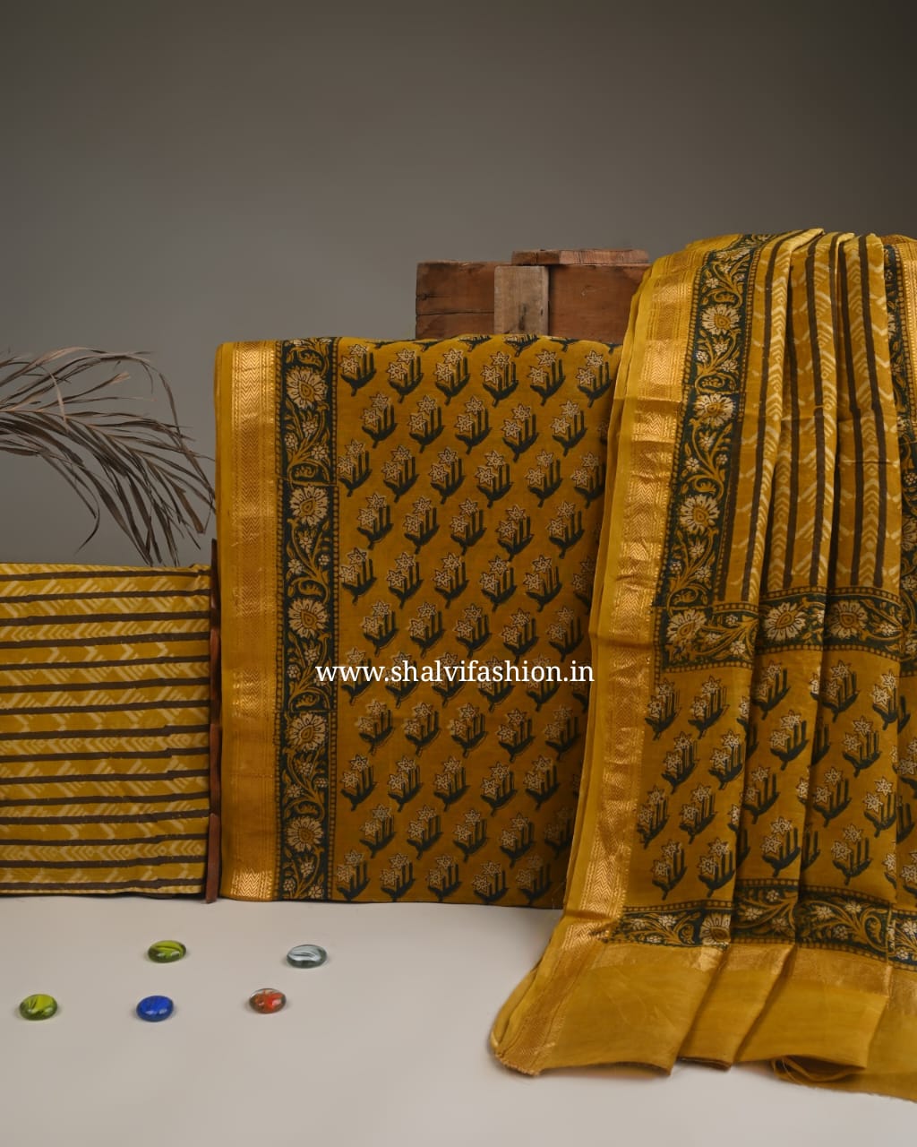Shop ajrak print maheshwari silk suits online (MSL498)