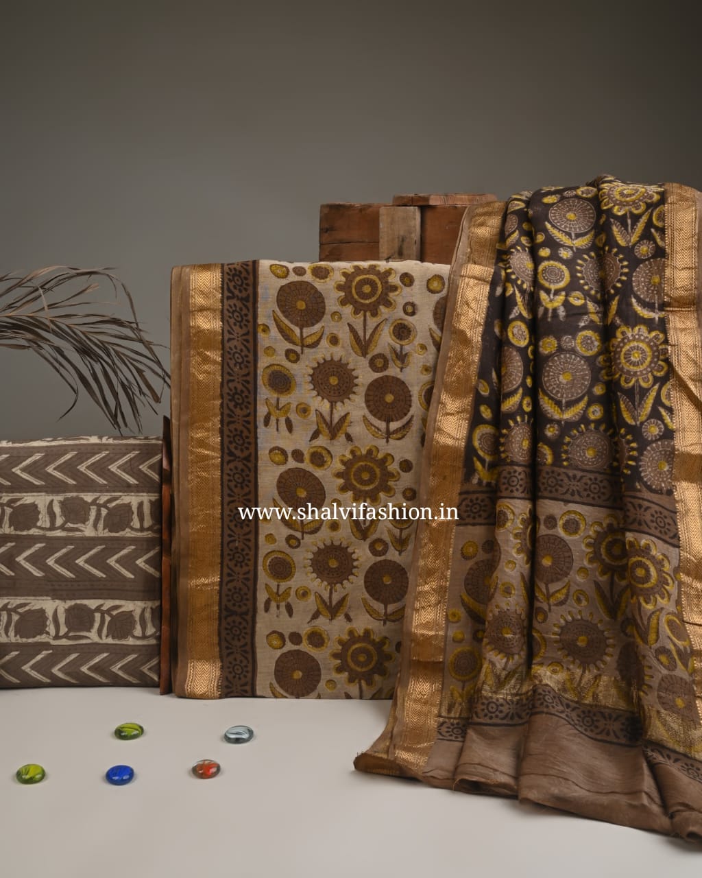 Shop block print maheshwari silk suits online (MSL499)