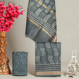 Elegant Hand Block Buti Print Maheshwari Silk Suit set (MSL47)