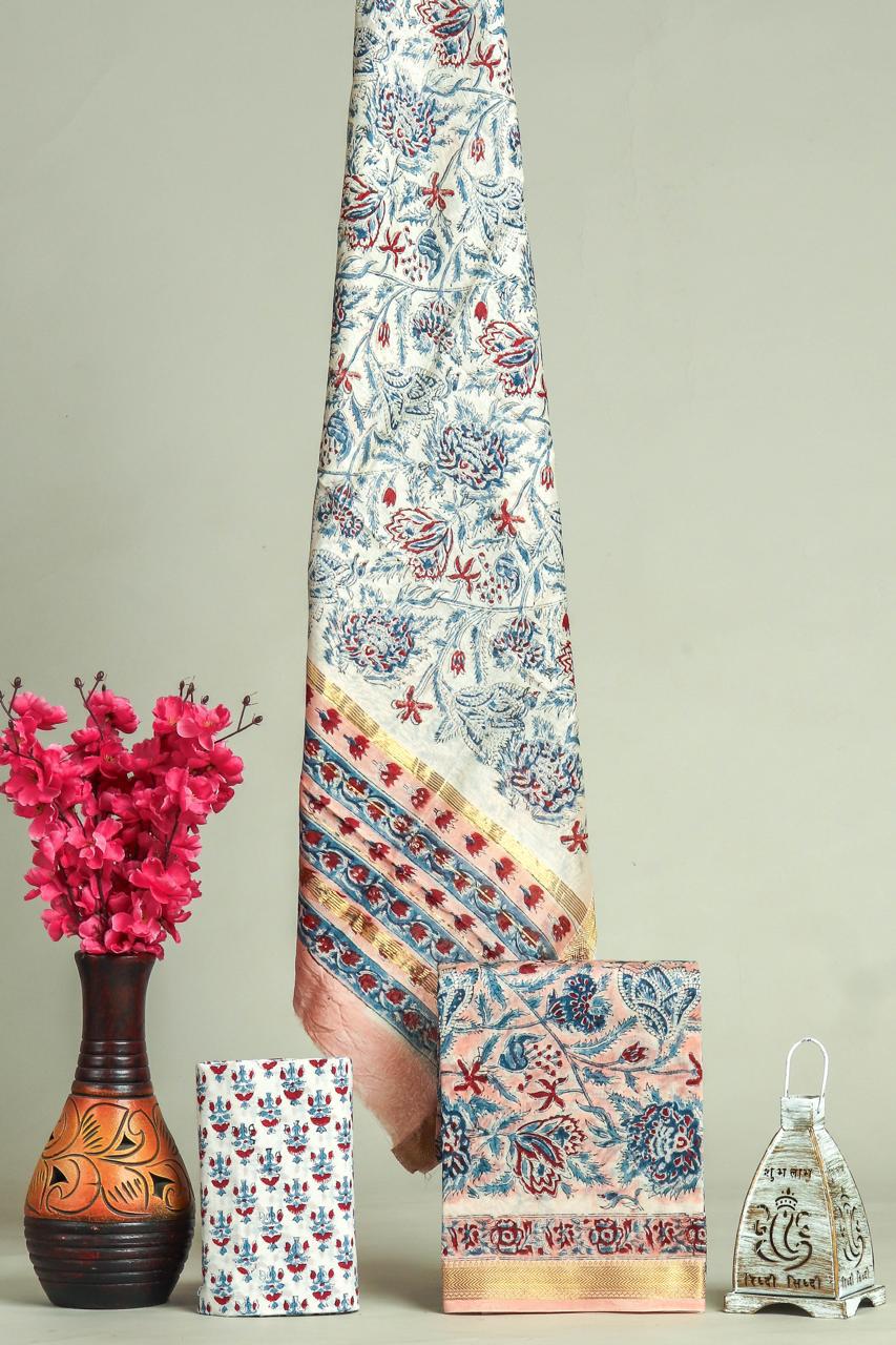 Shop block printed maheshwari silk suits online (MSL520)