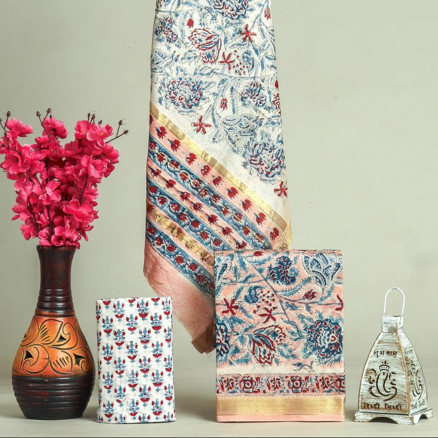 Shop block printed maheshwari silk suits online (MSL520)