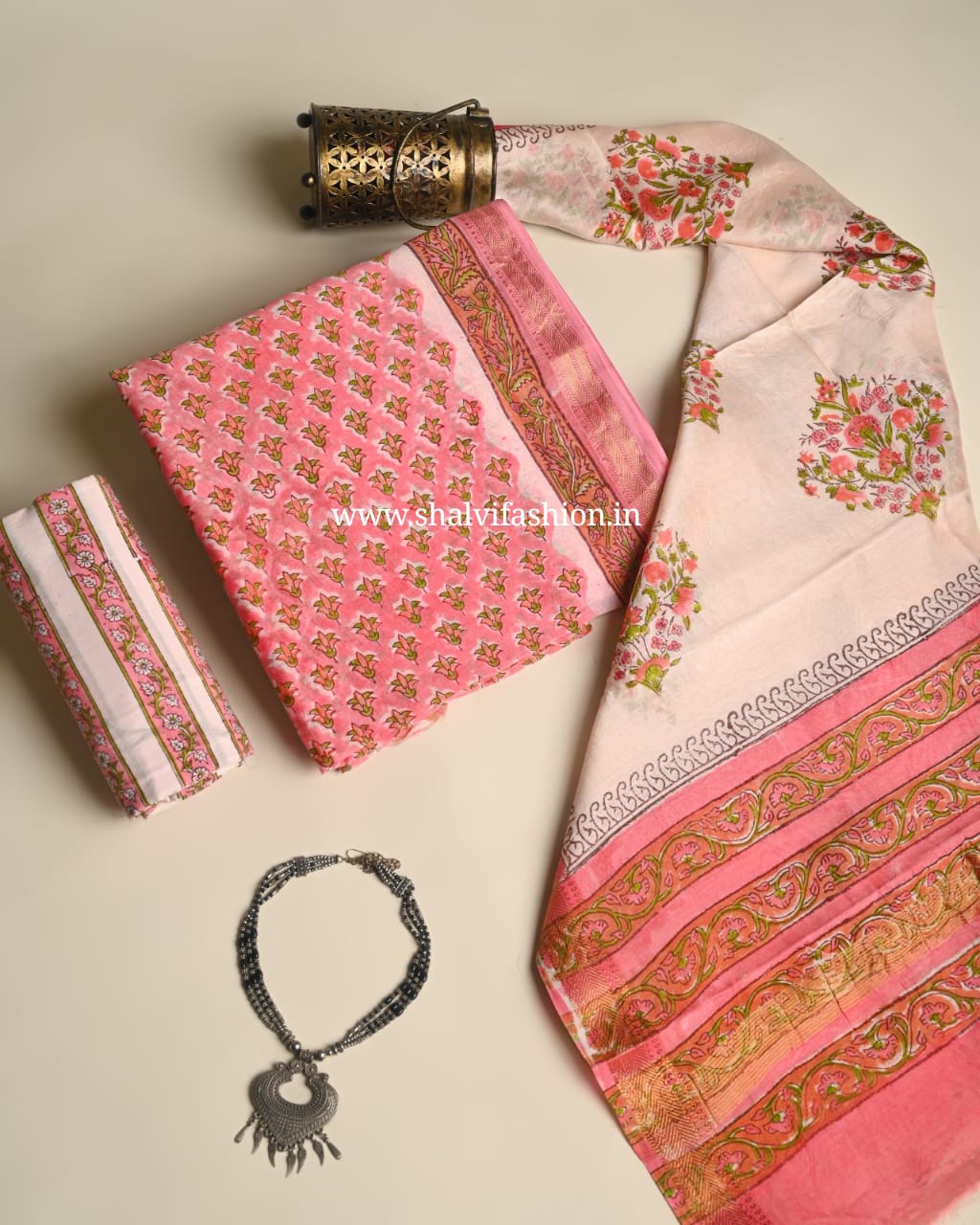 Shop block printed maheshwari silk suits online shopping (MSL540)