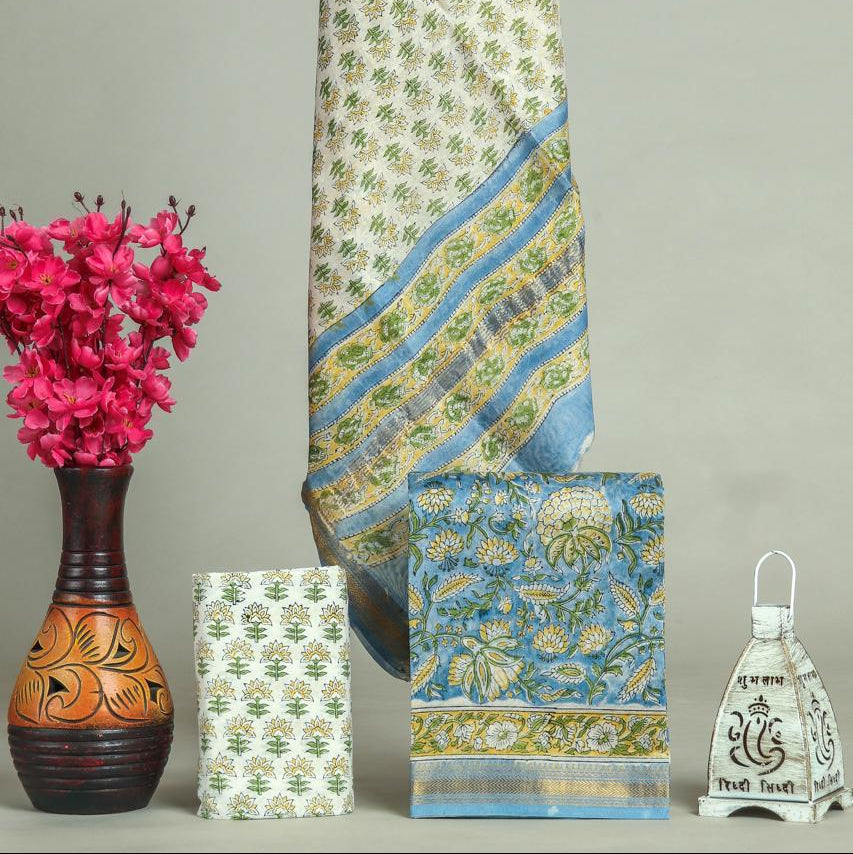 Shop sanganeri block print maheshwari silk suits (MSL560)